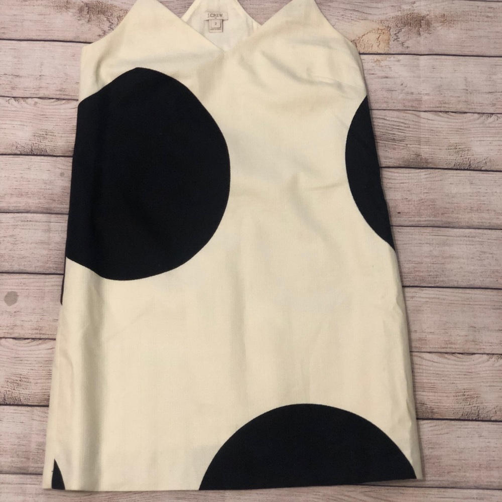 J. Crew black and white spaghetti strapped shift dress